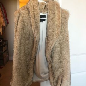 Anthropologie Faux fur vest